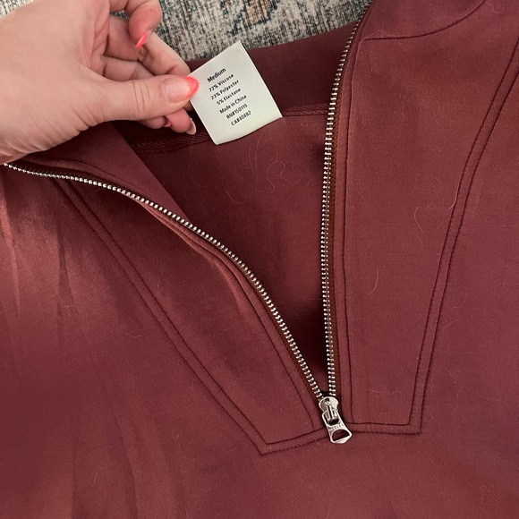 Varley SET - doublesoft Short Sleeve Half-Zip Sweat & High-Rise Short - Size M - Picture 4 of 4